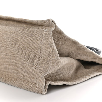 Saint Laurent Linen Calfskin Small Rive Gauche Tote Greggio Natural 10 of 13