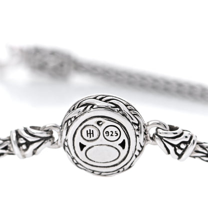 John Hardy Sterling Silver White Sapphire Classic Chain Round Station Bracelet 5 of 7