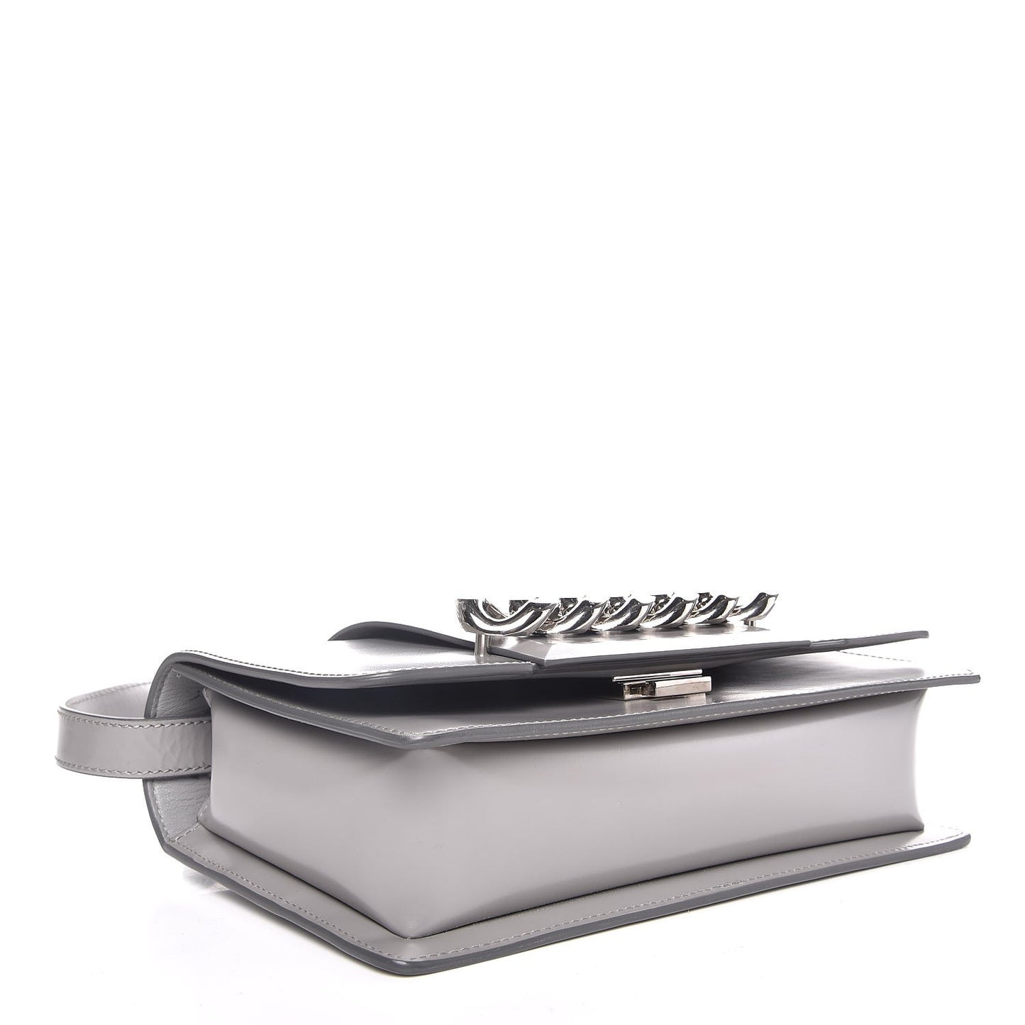 Calfskin Infinity Flap Bag Pearl Grey