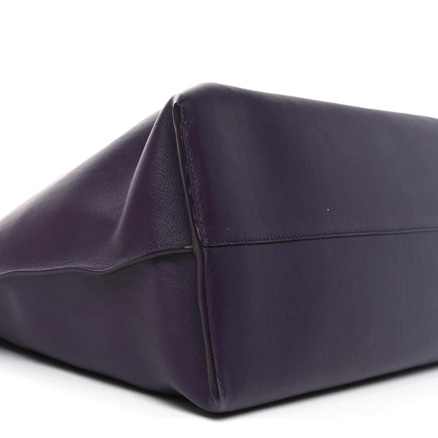 Calfskin Flamenco Knot XL Shoulder Bag Deep Aubergine