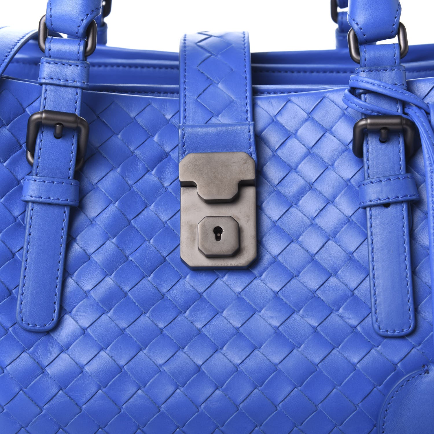 Bottega Veneta Calfskin Leggero Intrecciato Small Roma Bluette 9 of 9