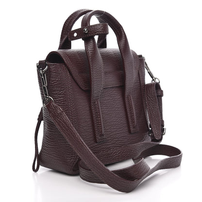 3.1 Phillip Lim 3.1 Textured Calfskin Mini Pashli Satchel Burgundy 3 of 10