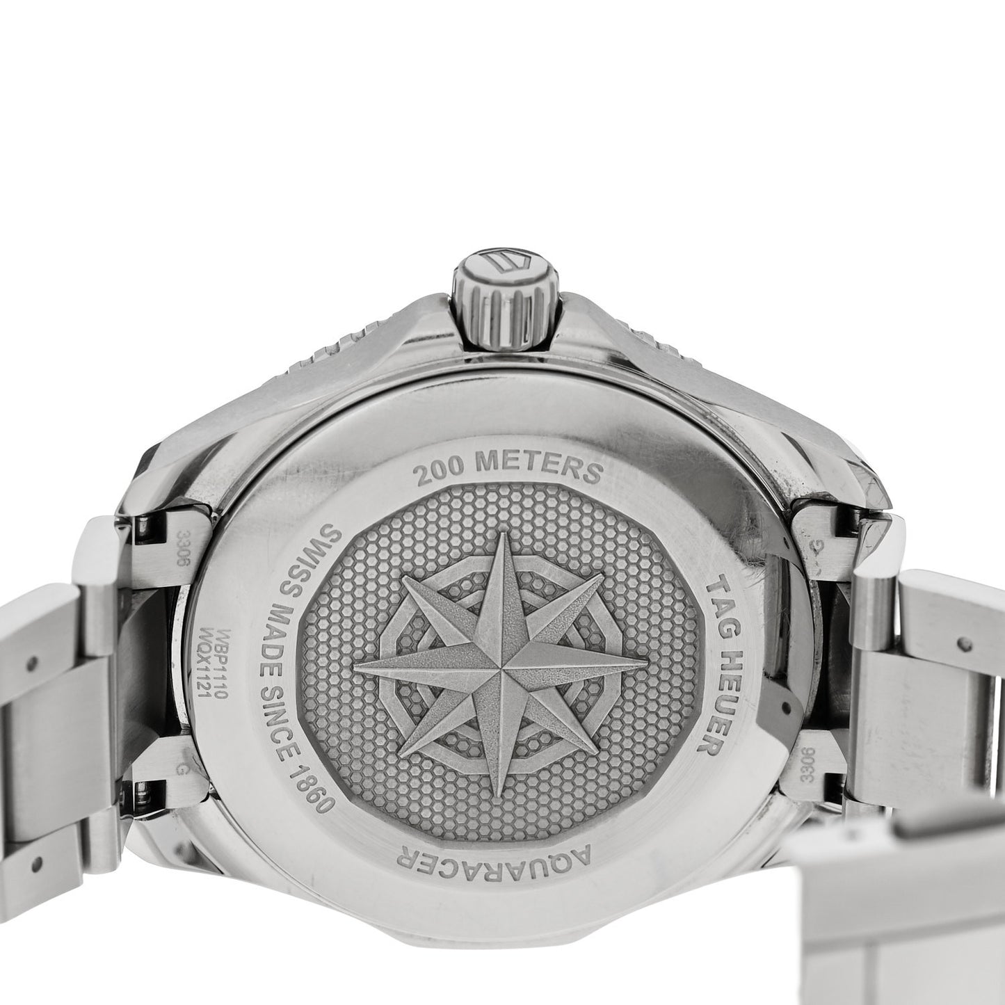 Stainless Steel 40mm Aquaracer Professional 200 Quartz Watch Black WBP1110