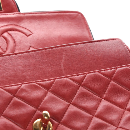 Chanel Lambskin Quilted Bi-Color Small Single Flap Red Black 14 of 22