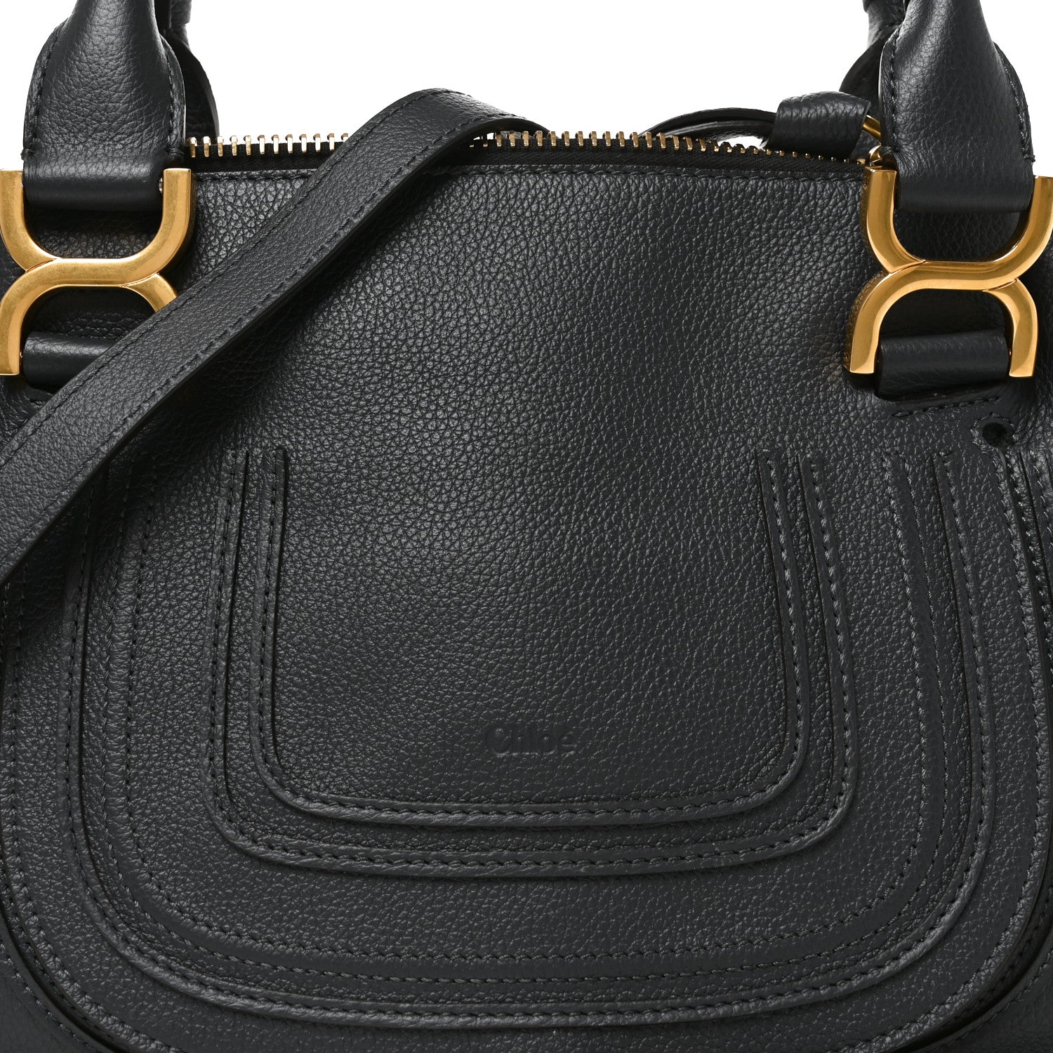 Chloe Calfskin Small Marcie Satchel Navy Ink 8 of 10