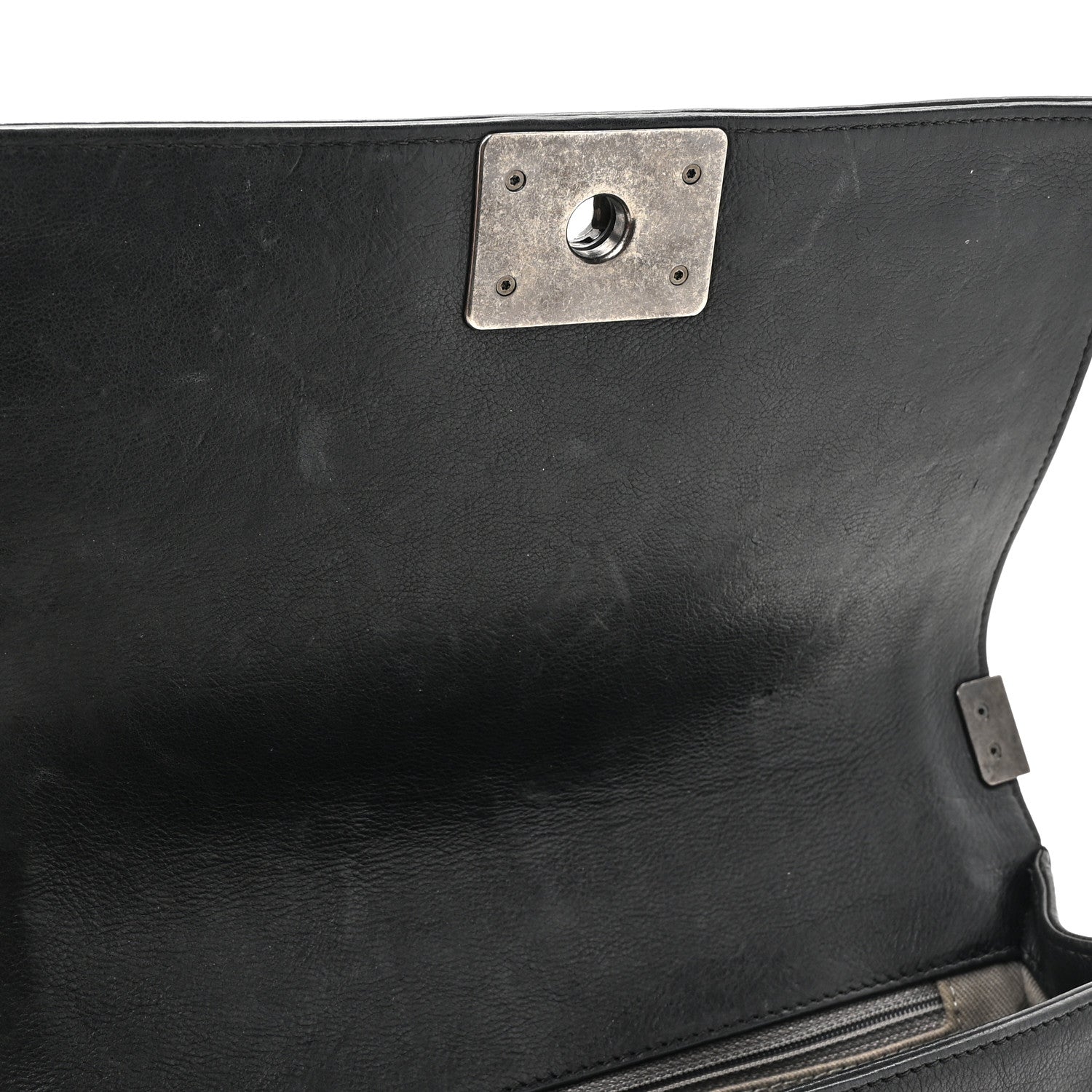 Chanel Calfskin Crystal Embossed Medium Boy Flap Black 11 of 13