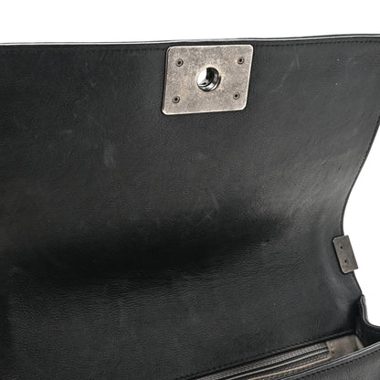 Chanel Calfskin Crystal Embossed Medium Boy Flap Black 11 of 13
