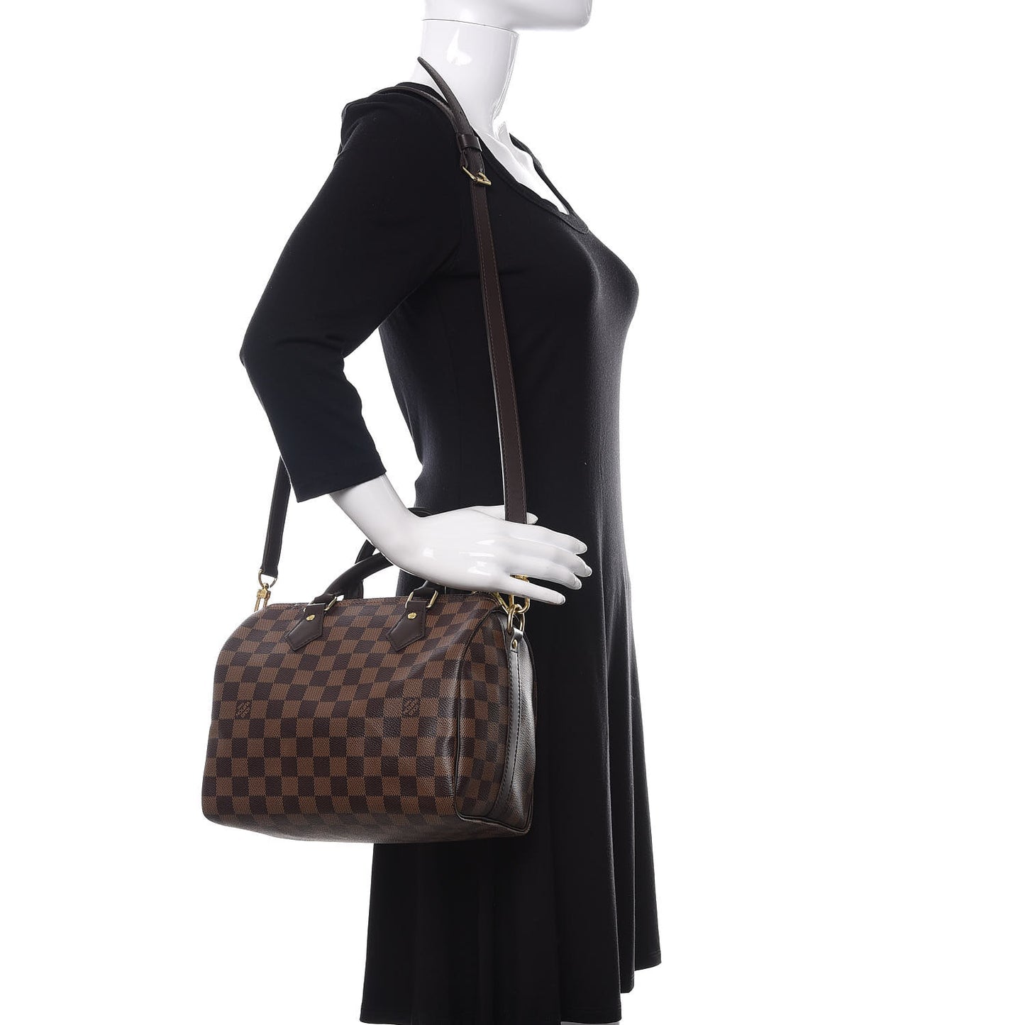 Damier Ebene Speedy Bandouliere 25