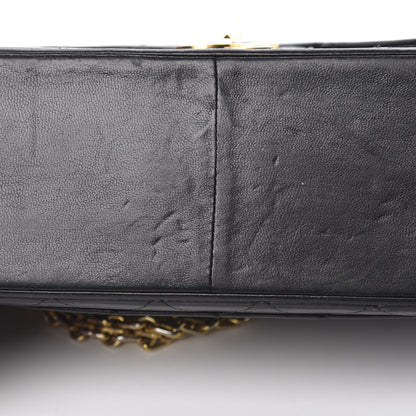 Chanel Lambskin Quilted Medium Double Flap Black 18 of 22