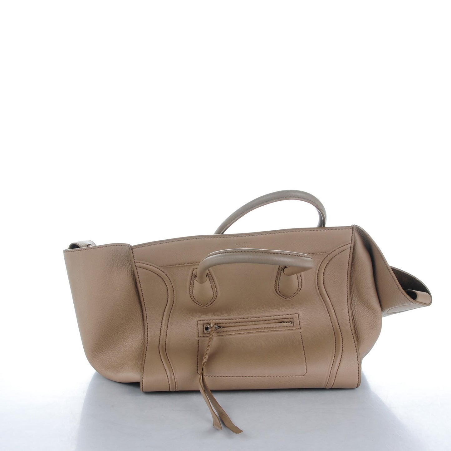 Supple Calfskin Medium Phantom Luggage Beige