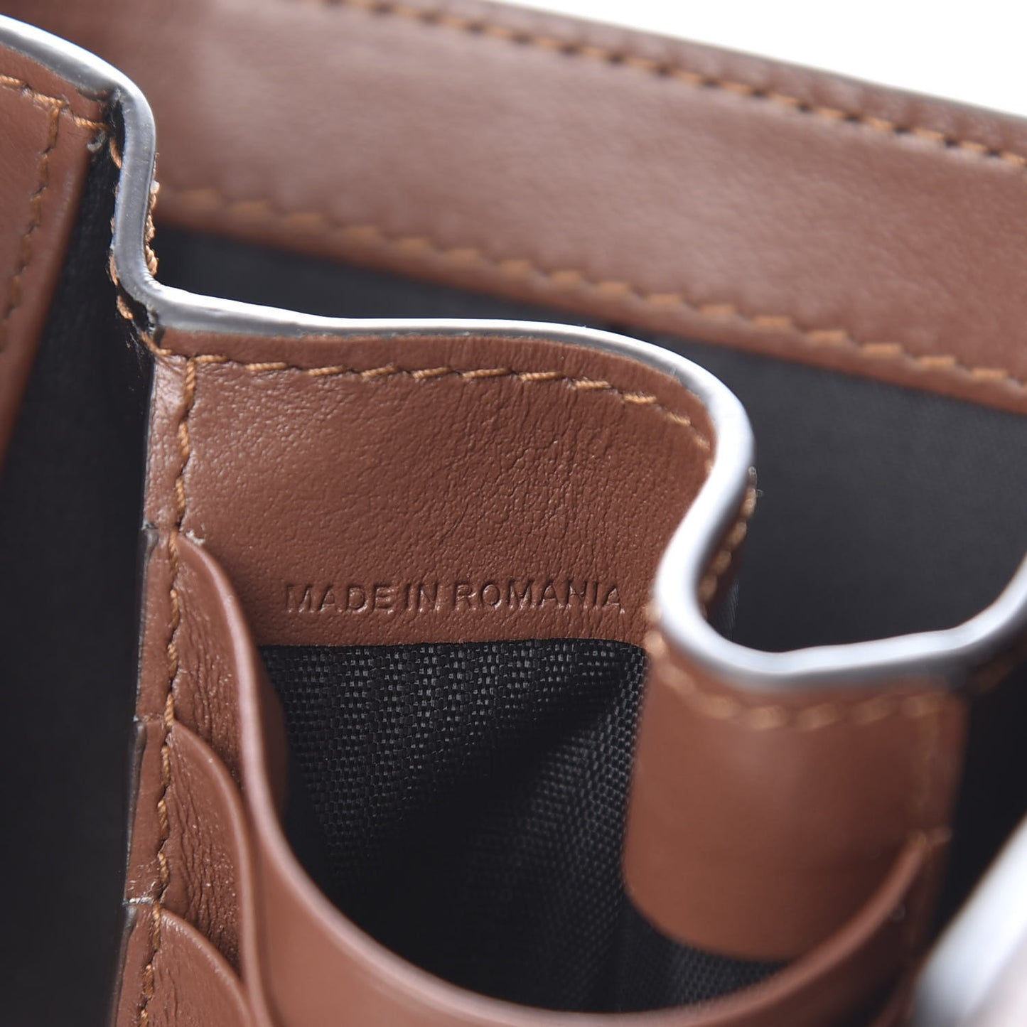 E-Canvas Monogram Stripe Small Lancaster Folding Wallet Bridle Brown
