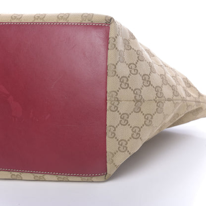 Gucci GG Monogram Small Web Handle Bucket Tote Beige 10 of 11