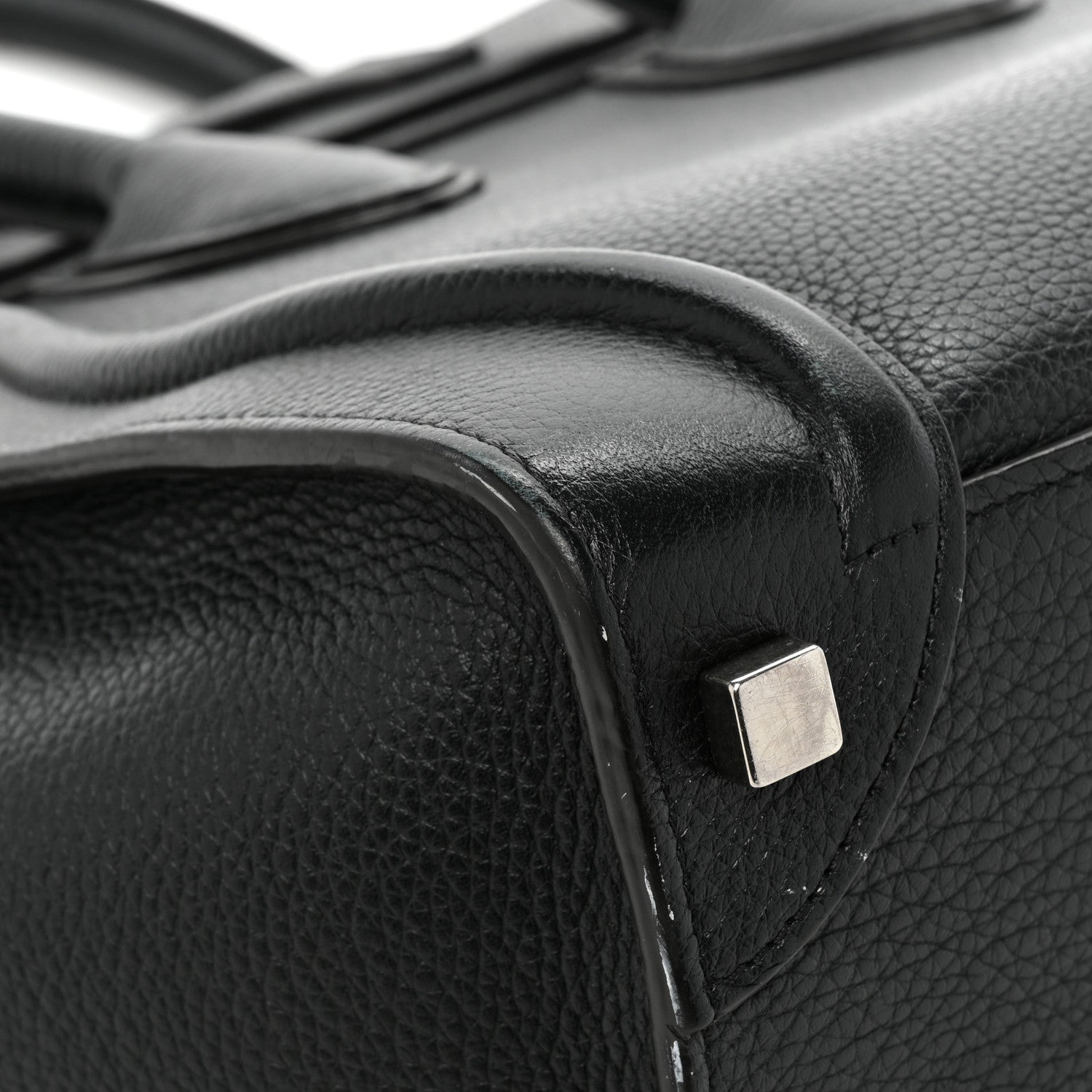 Celine Drummed Calfskin Micro Luggage Black 16 of 25
