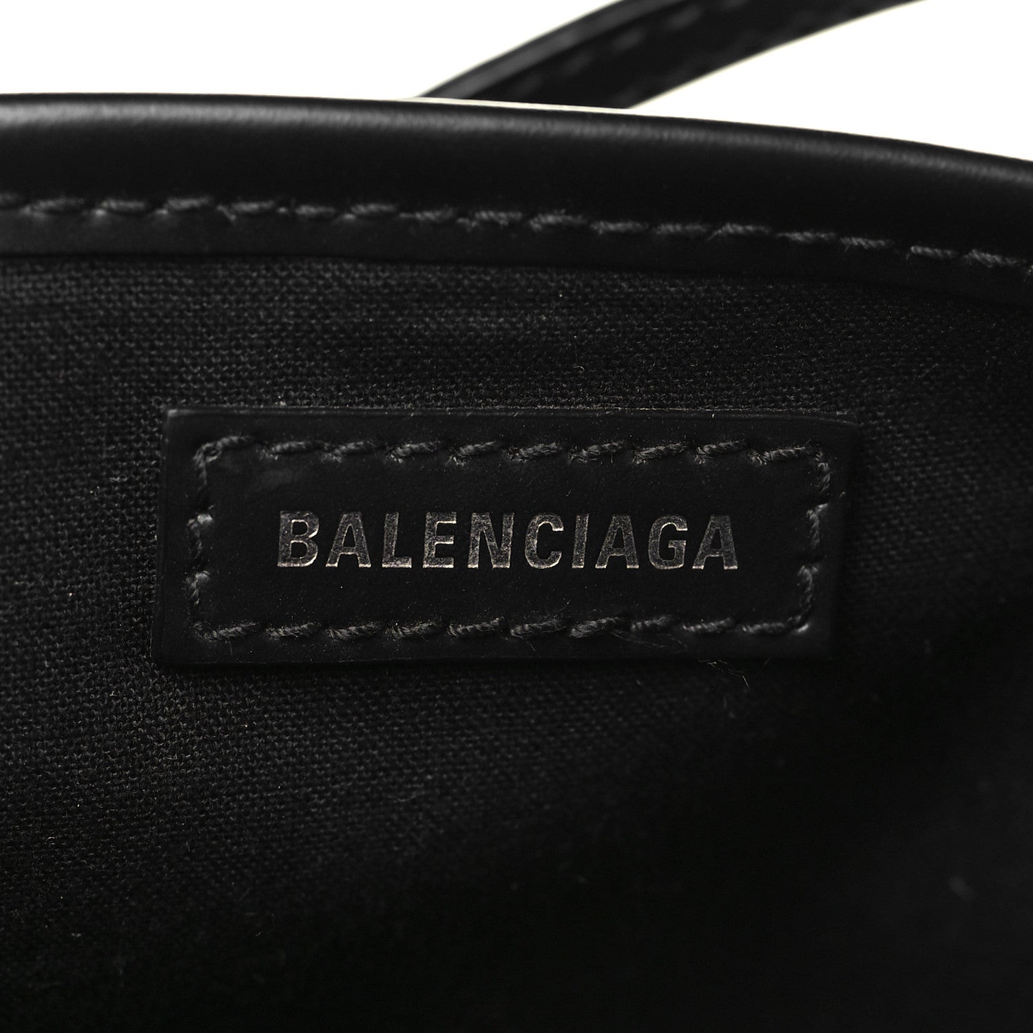 Balenciaga Cotton Canvas Calfskin Navy Cabas XS Black 6 of 9