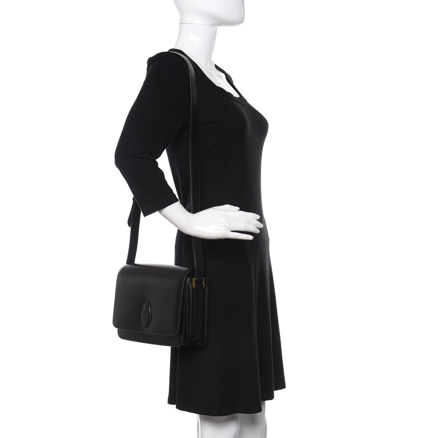 Saint Laurent Calfskin Medium Le 61 Shoulder Bag Black 2 of 11