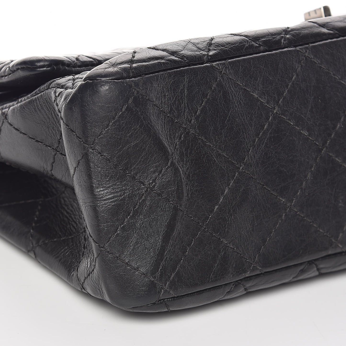Aged Calfskin Quilted 2.55 Reissue 226 Flap Black