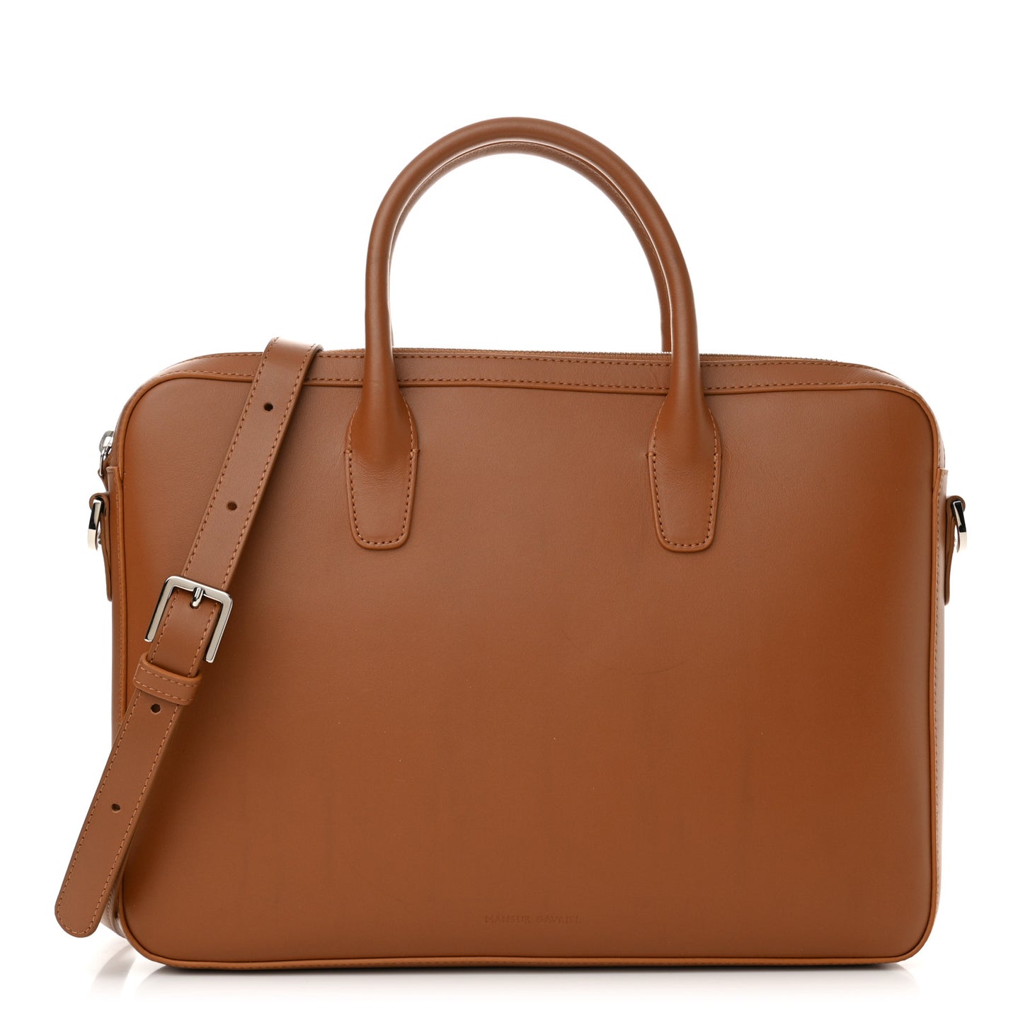 Calfskin Small Briefcase Saddle