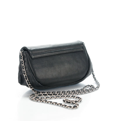 Chanel Caviar Half Moon Wallet On Chain WOC Black 3 of 7