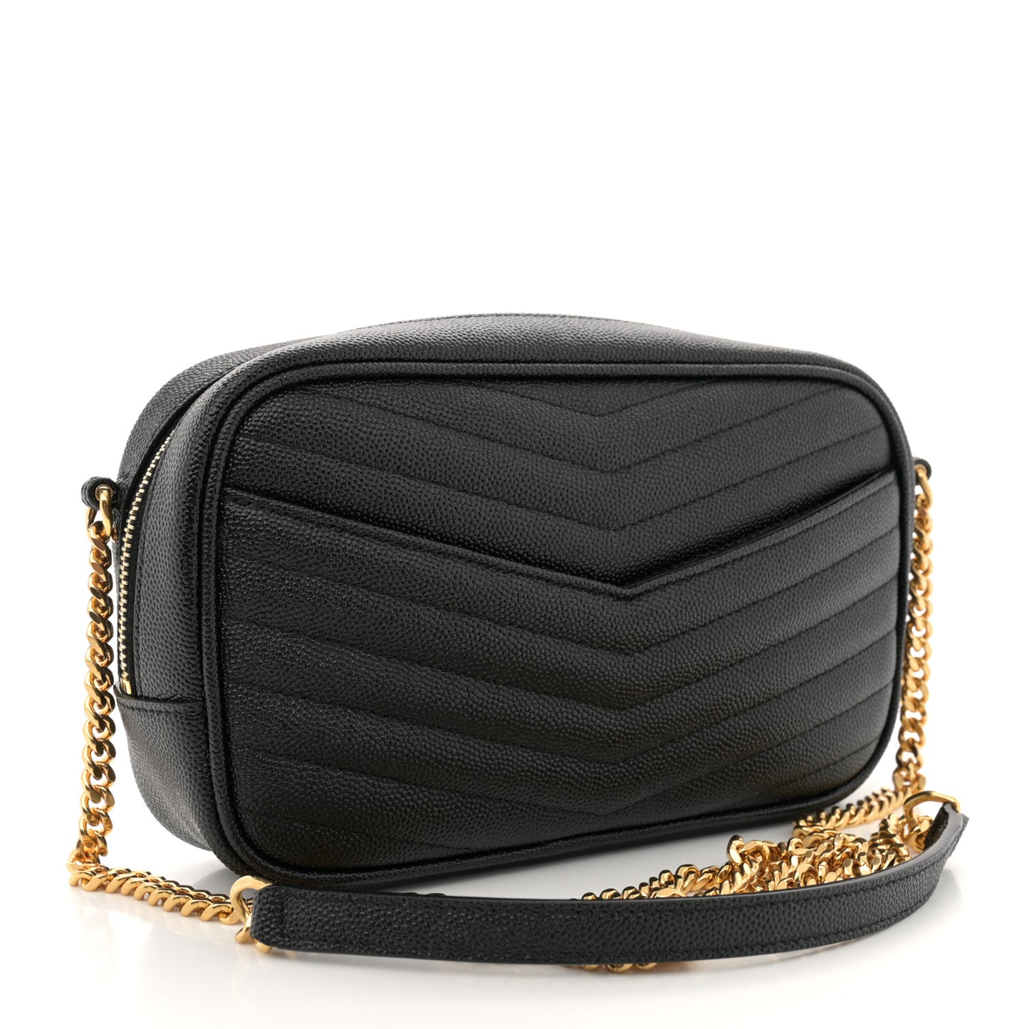 Grain De Poudre Matelasse Monogram Mini Lou Camera Bag Black