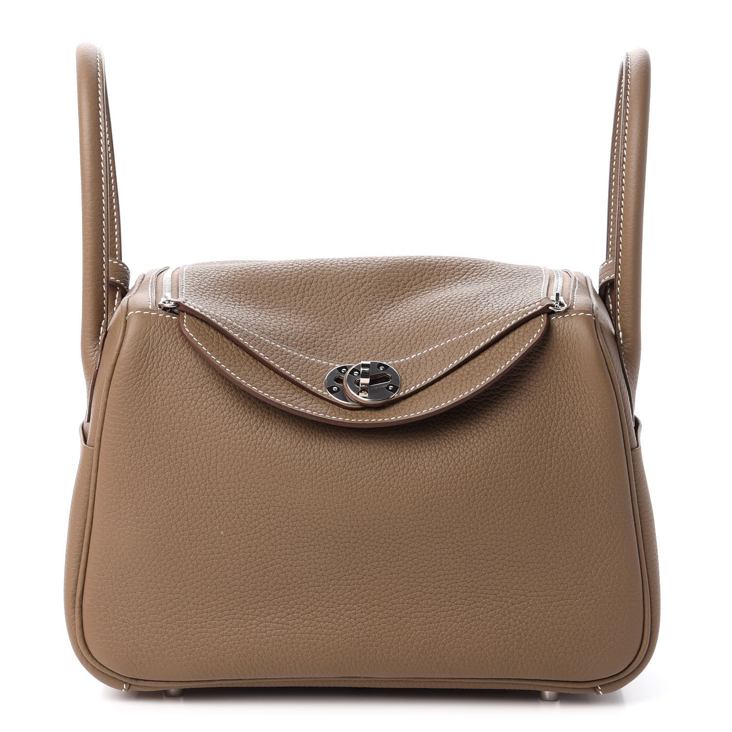 Hermes Taurillon Clemence Lindy 26 Etoupe 1 of 10