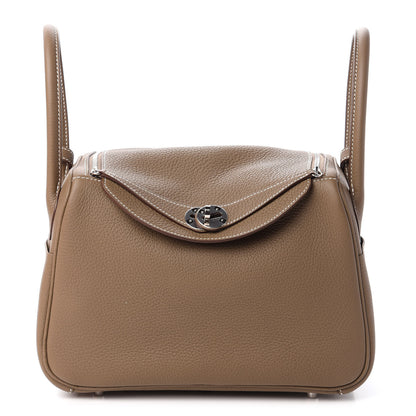 Hermes Taurillon Clemence Lindy 26 Etoupe 1 of 10