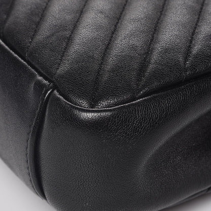 Saint Laurent Sheepskin Matelasse Chevron Monogram Medium College Bag Black 13 of 13
