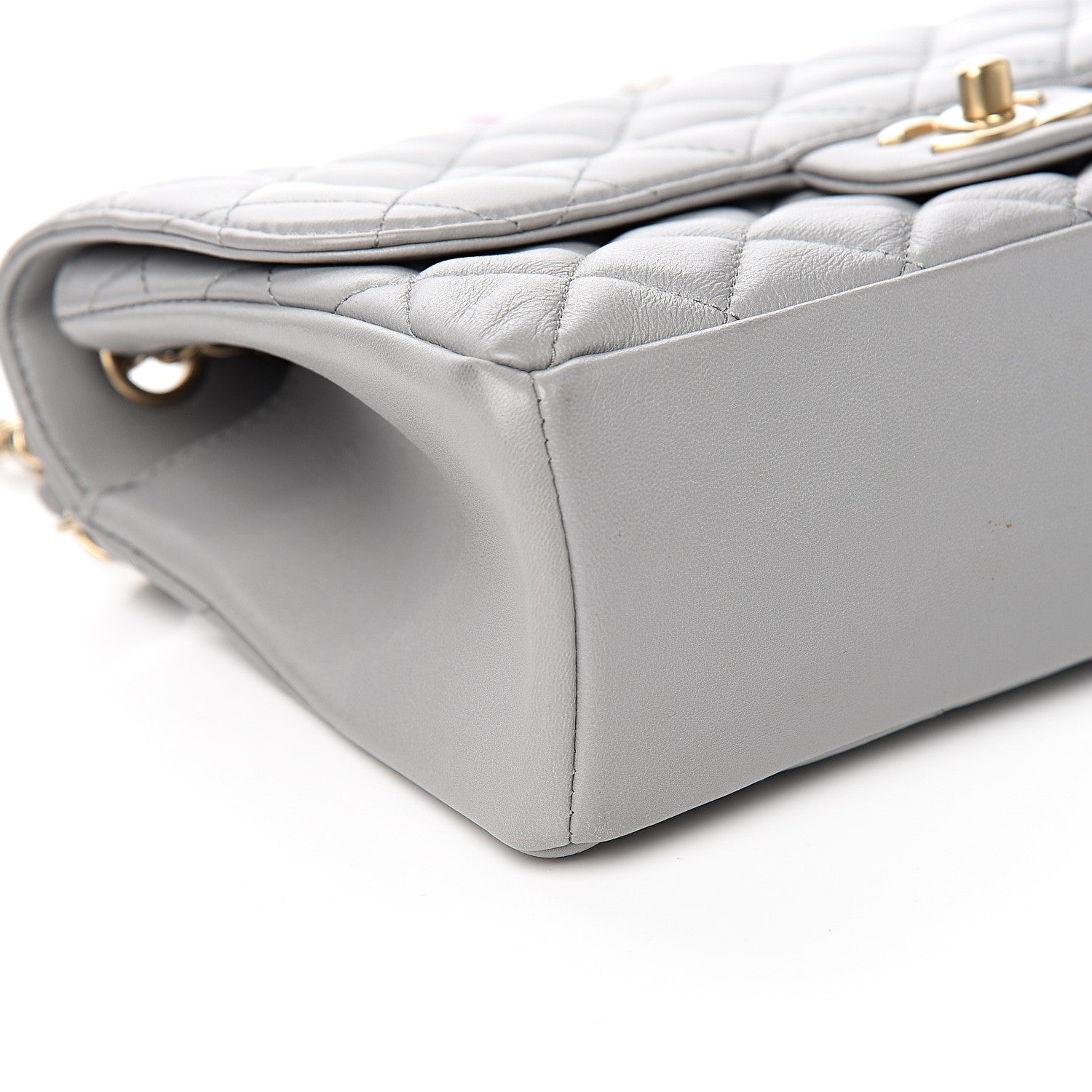 Chanel Lambskin Quilted Medium Mademoiselle Chic Flap Gris 7 of 9