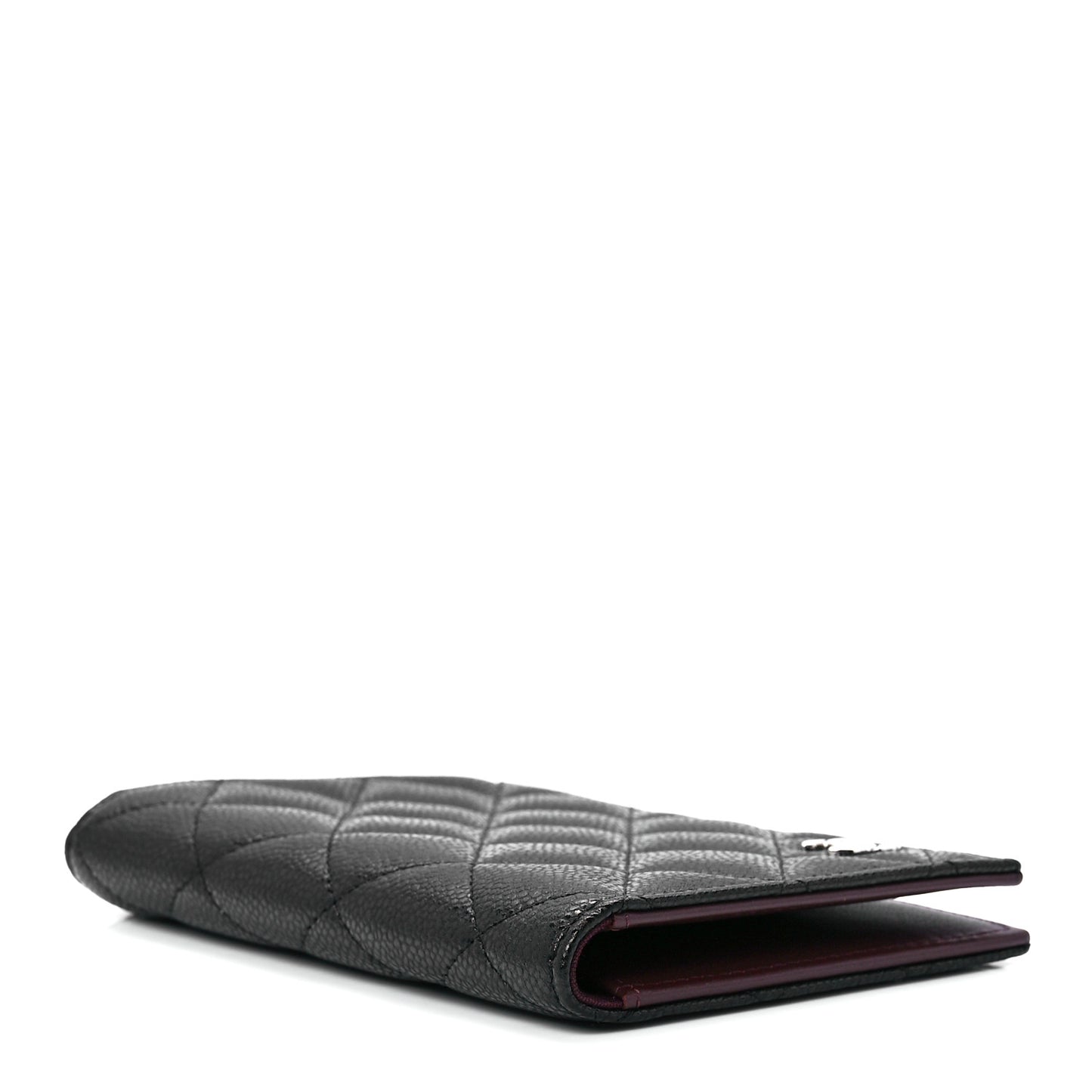 Caviar Quilted Passport Holder Black