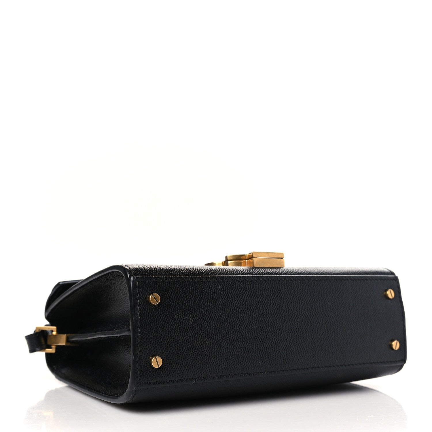 Saint Laurent Grain de Poudre Mini Classic Monogram Cassandra Top Handle Black 4 of 8