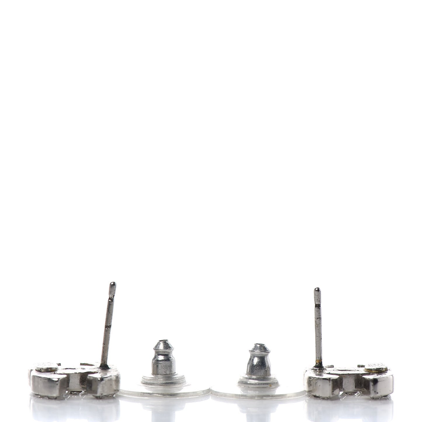 Crystal CC Earrings Silver