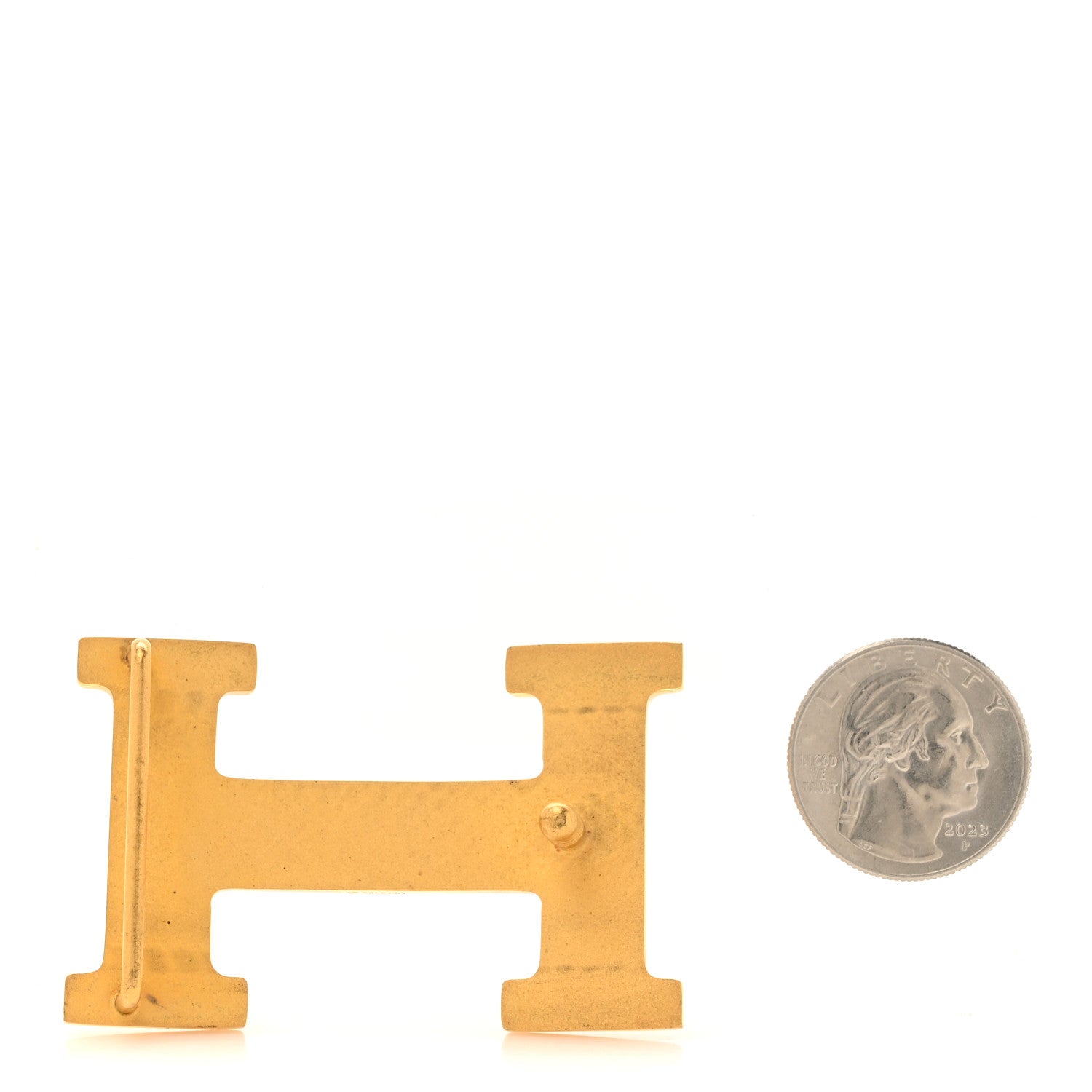 Hermes Polished 32mm H Belt Buckle Gold 2 of 3