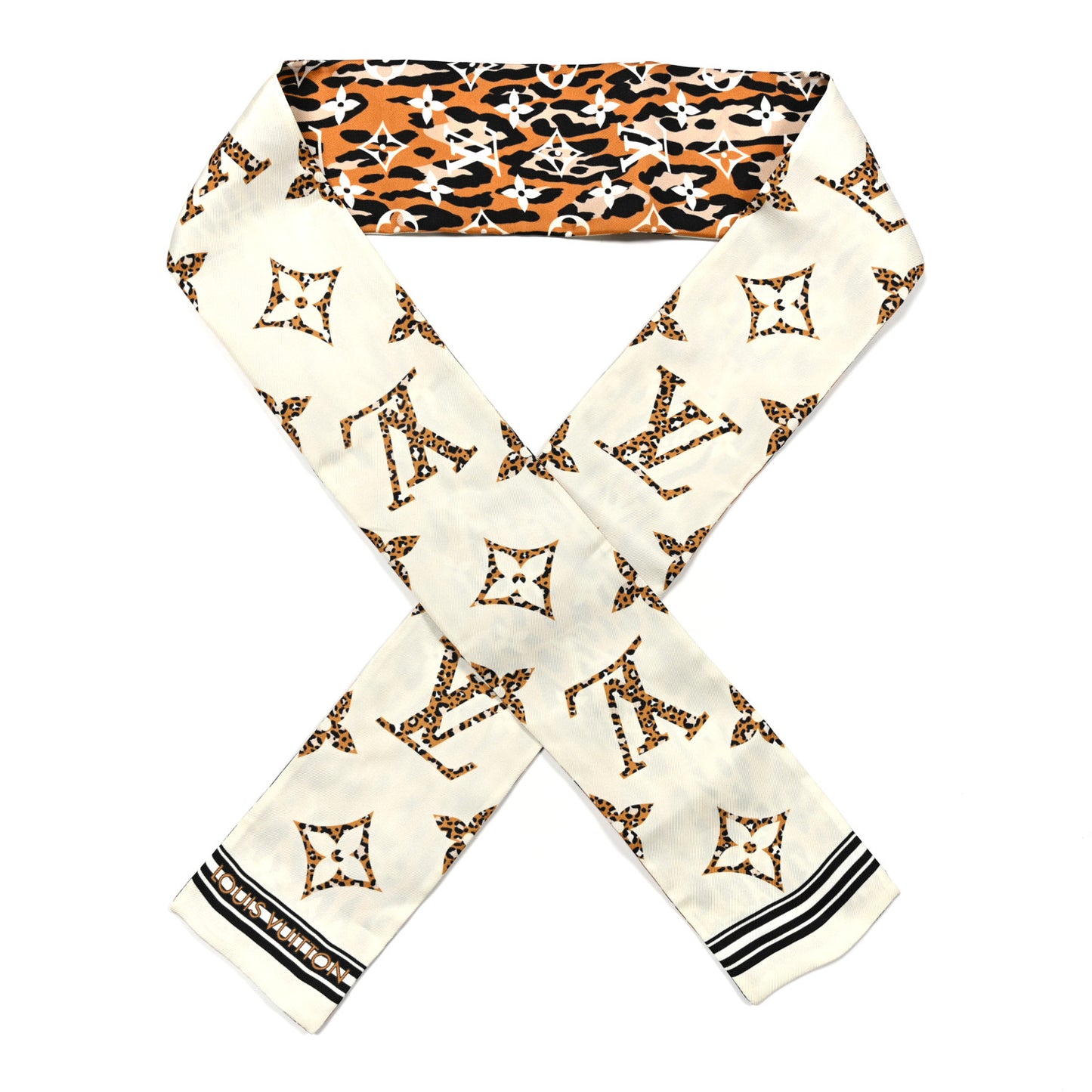 Silk Monogram Giant Jungle Bandeau Ivory