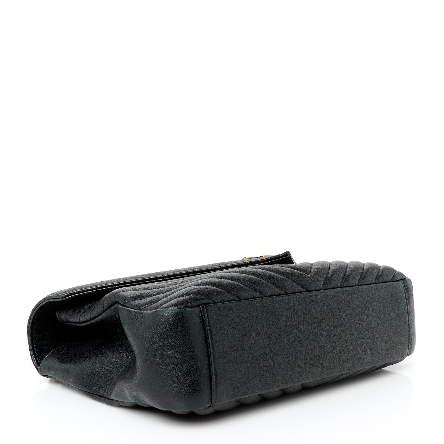 Saint Laurent Sheepskin Matelasse Chevron Monogram Large College Bag Black 4 of 11