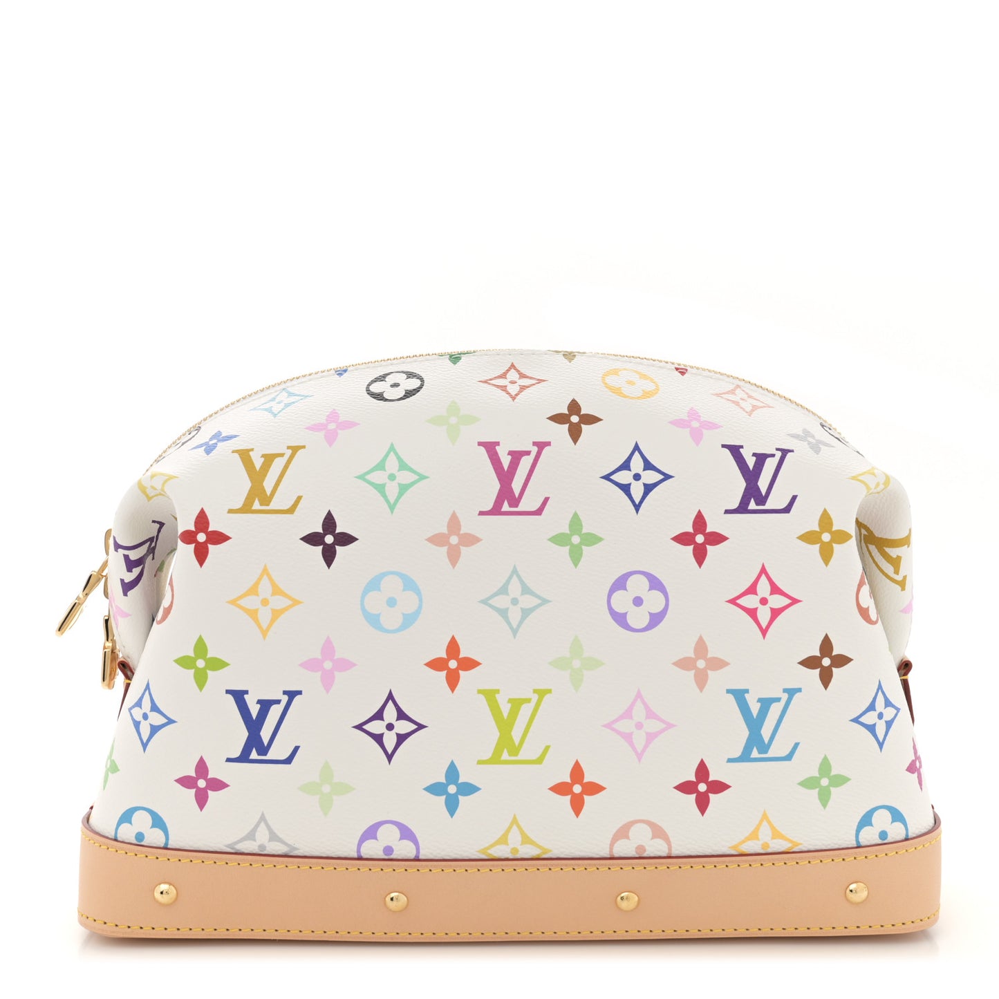 LV X TM Monogram Multicolor Cosmetic Pouch GM White