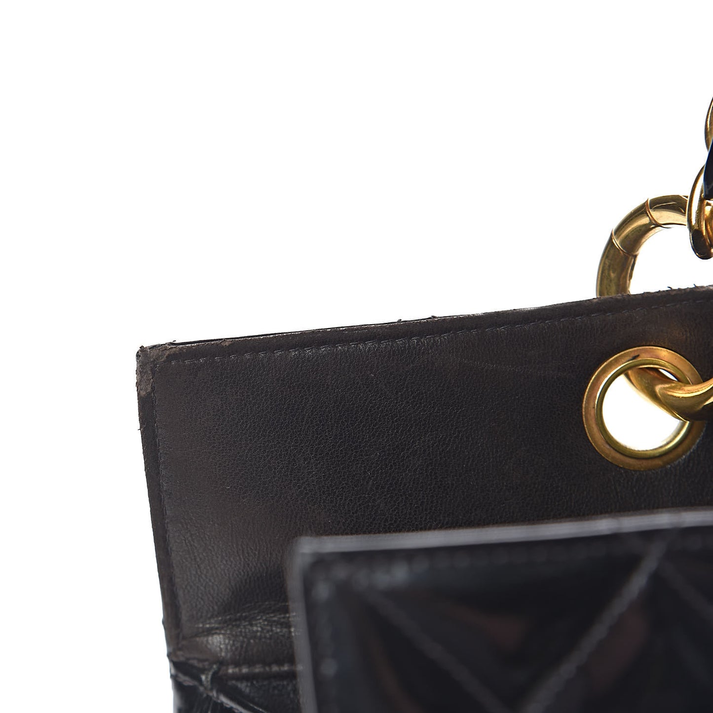 Patent Quilted Grand Shopping Tote GST Black