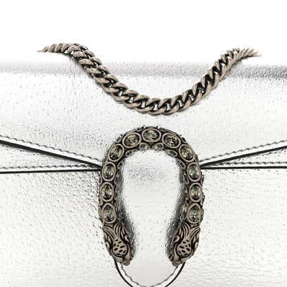 Gucci Metallic Calfskin Super Mini Dionysus Shoulder Bag Silver 5 of 10