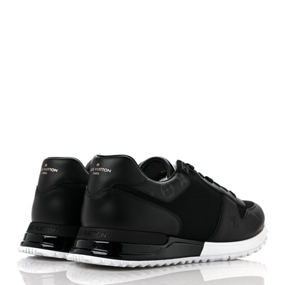 Louis Vuitton Calfskin Mesh Monogram Eclipse Mens Run Away Sneakers 11 Black 4 of 9