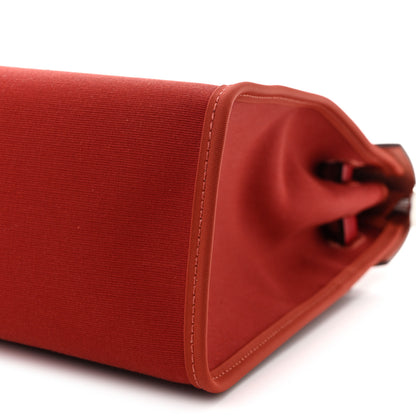 Hermes Toile Officier Vache Hunter Verso Herbag Zip 31 PM Rouge Venetian Rouge Piment Rose Extreme 11 of 12
