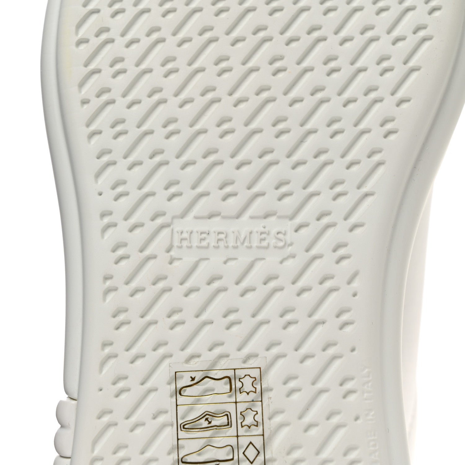 Hermes Calfskin Womens Happy Sneakers 36.5 White 7 of 8
