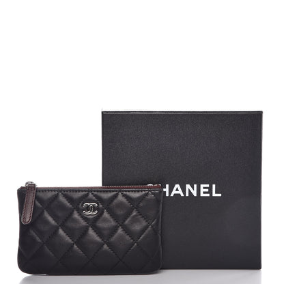Chanel Lambskin Quilted Small Cosmetic Case Black 8 of 8