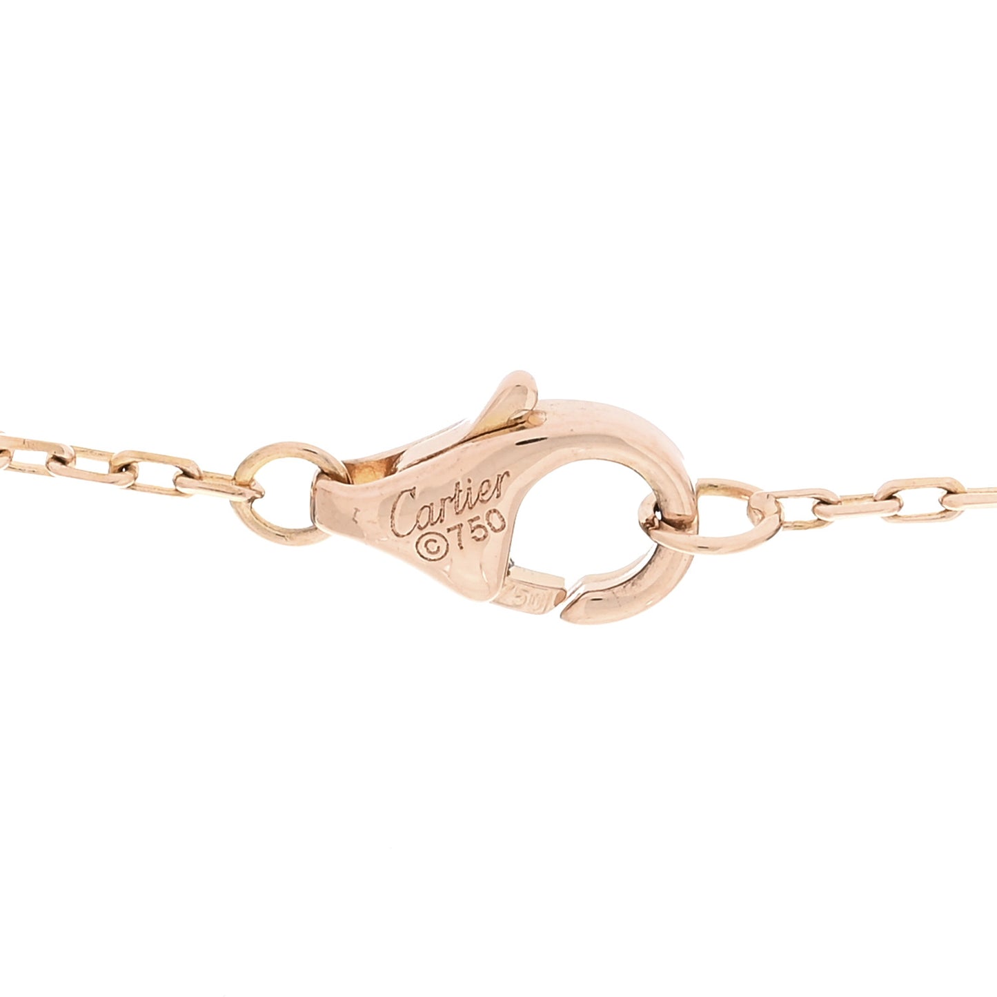 18K Pink Gold Diamond Trinity Pendant Necklace