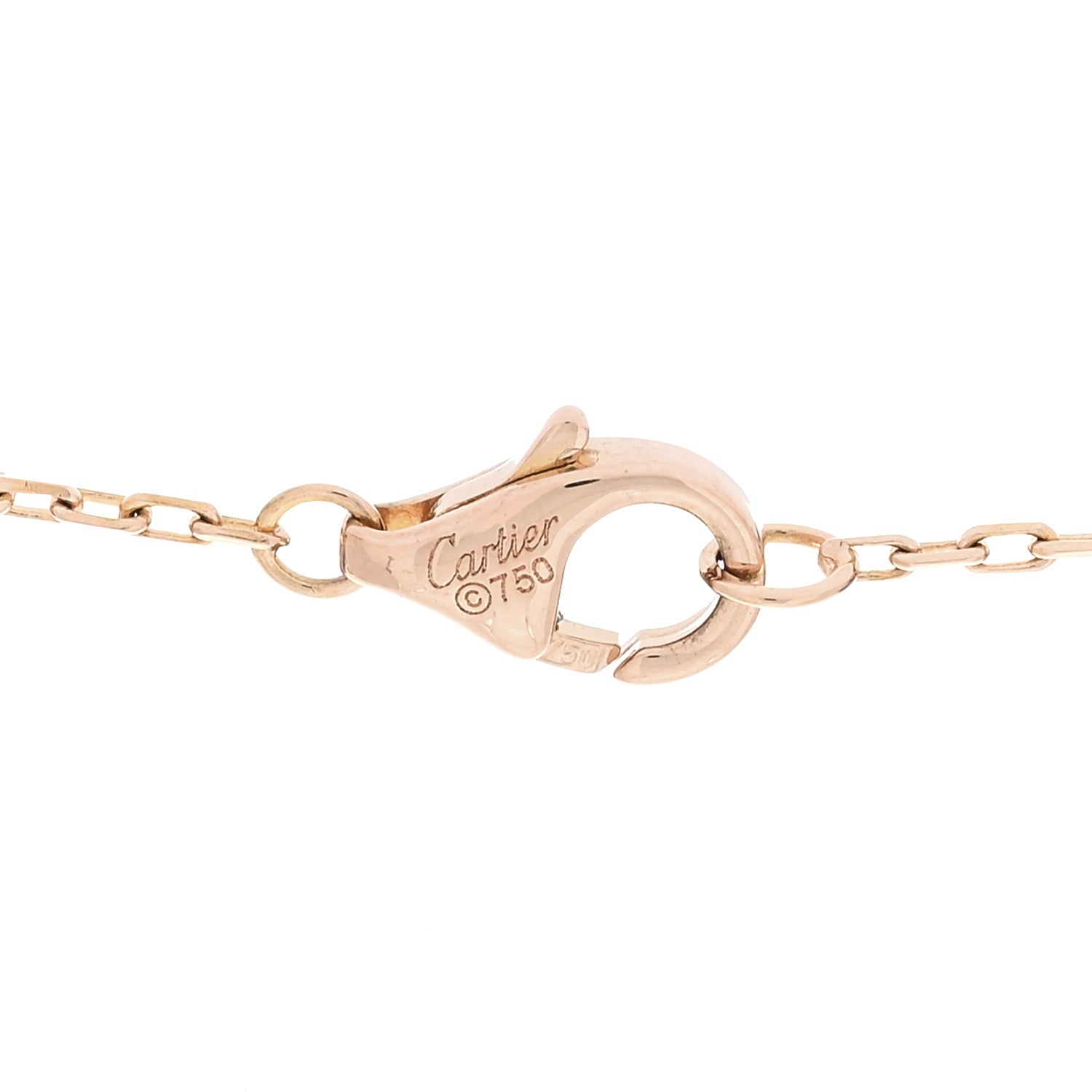 Cartier 18K Pink Gold Diamond Trinity Pendant Necklace 4 of 6