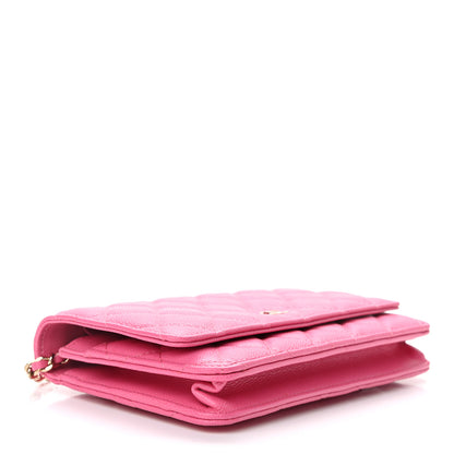 Chanel Caviar Quilted Wallet On Chain WOC Pink 4 of 12