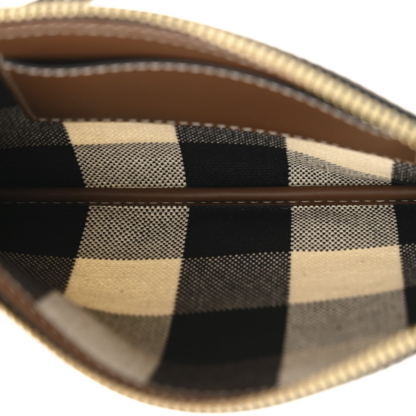 House Check Peyton Wristlet Pouch Taupe Brown