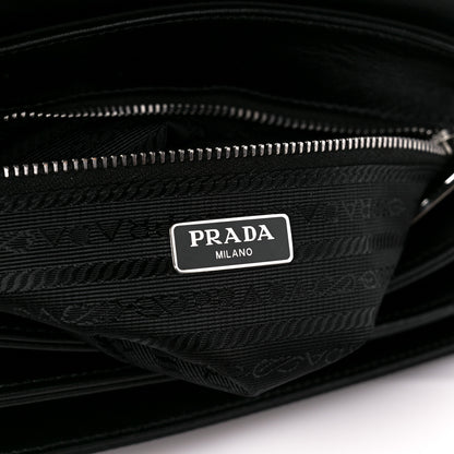 Prada Saffiano Tessuto Nylon Chain Shoulder Bag Black 6 of 10