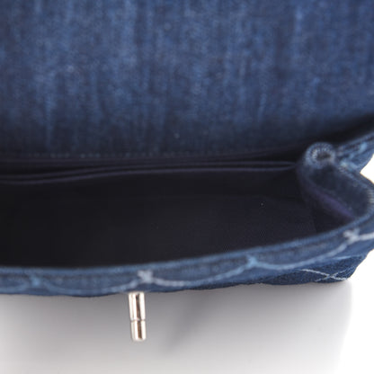 Chanel Denim Quilted Mini Coco Handle Flap Blue 5 of 9
