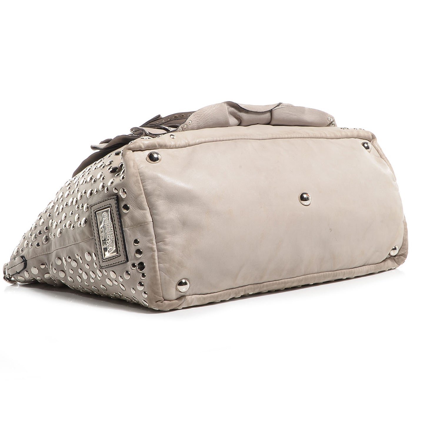 Nappa Studded Petale Tote Taupe