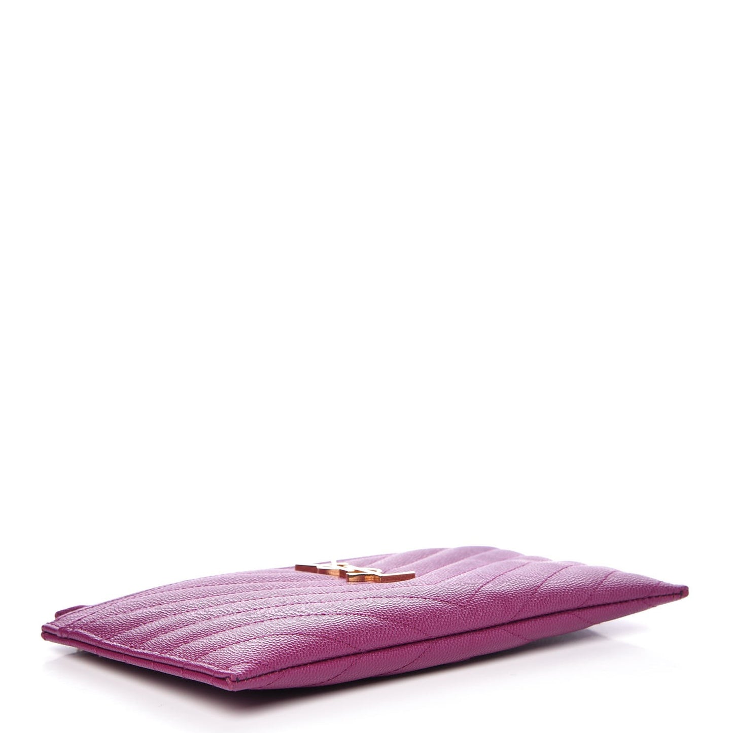 Grain De Poudre Chevron Monogram Bill Pouch Dark Grape