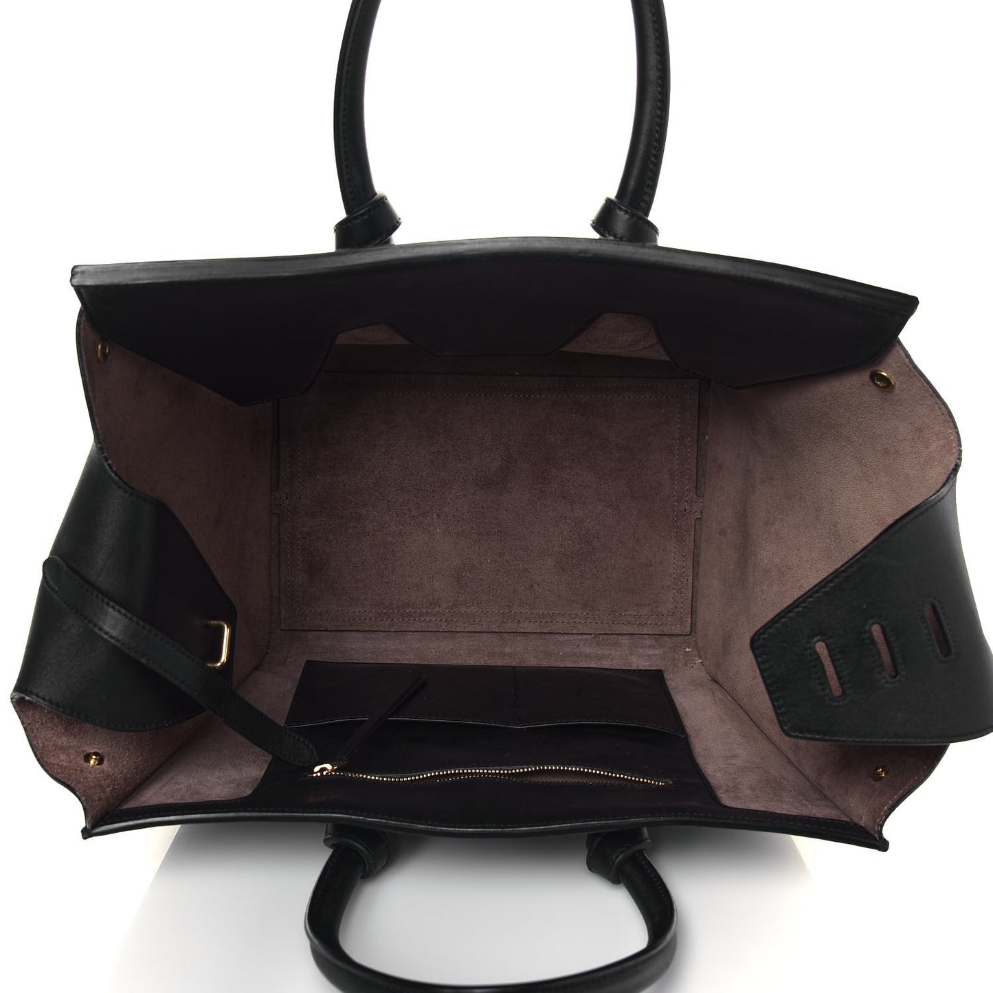 Smooth Calfskin Small Tie Knot Tote Black