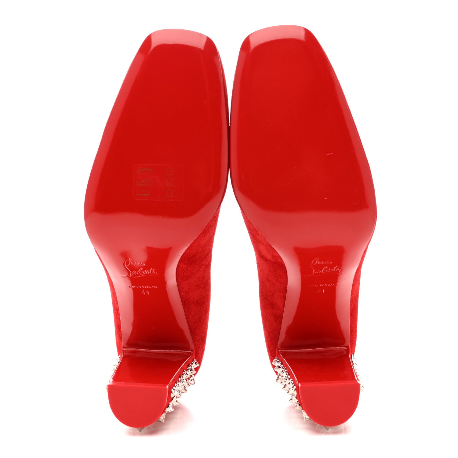 Christian Louboutin Veau Velours Donna Stud Spikes 85 Pumps 41 Loubi 6 of 9